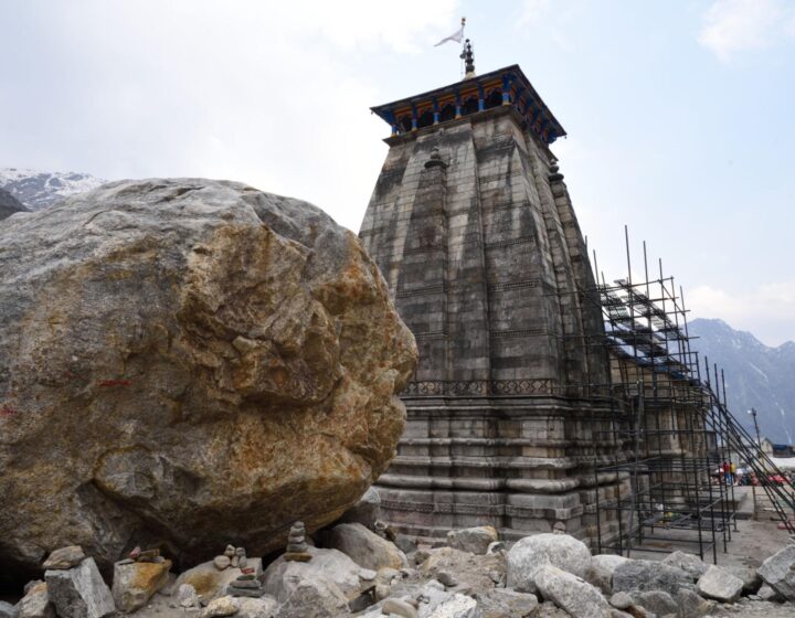 Bhim Shila behind Kedarnath Temple Uttarakhand