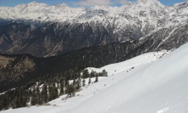 Chopta Chandrashila snow view