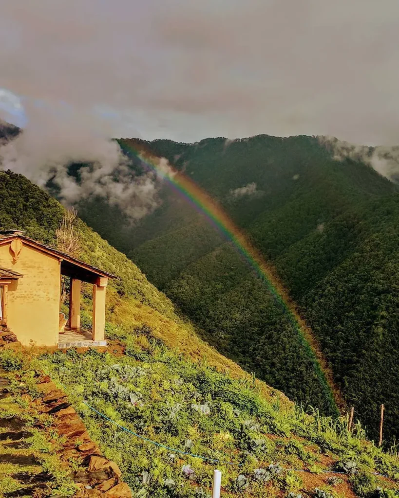 Rainbow after monsoon in Raithal